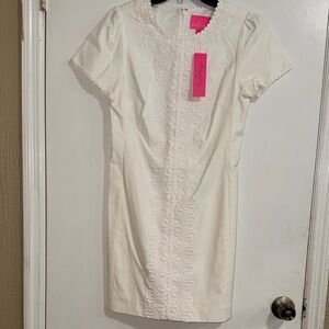 Lilly Pulitzer White Textured Mini Dress